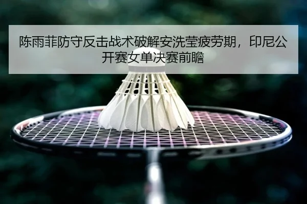 陈雨菲防守反击战术破解安洗莹疲劳期，印尼公开赛女单决赛前瞻